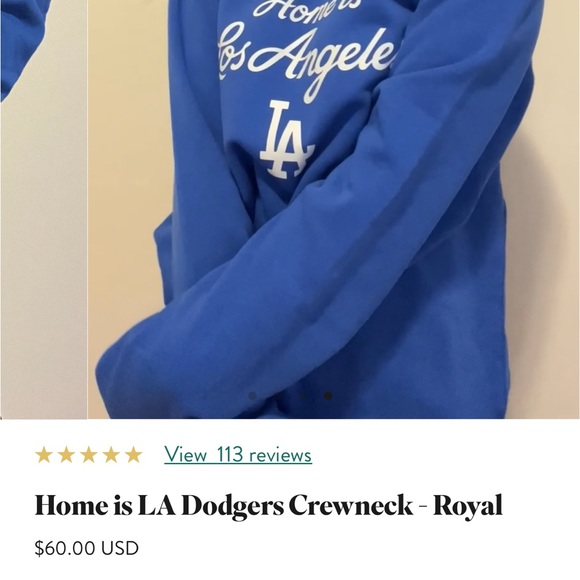 LA Dodgers / Home is Los Angeles Crewneck - Picture 7 of 8